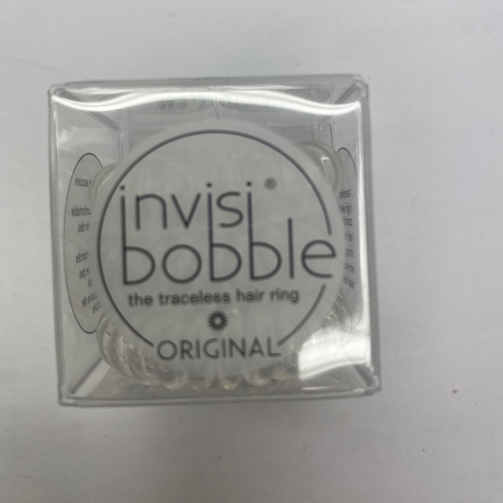 NEW INVISI BOBBLE HAIR TIE SCRUNCHIE RING CLEAR
